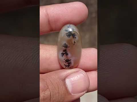 33.5ct Natural Dendritic Agate - Shajri Aqeeq -30x16x8mm