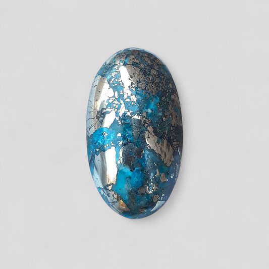 Natural Turquoise with Pyrite - Blue Matrix Turquoise - Shajri Feroza-26Ct