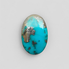 Натуральная бирюза с пиритом – бирюза Blue Matrix – Shajri Feroza, 23 карата