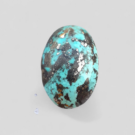 Natural Turquoise with Pyrite - Blue Matrix Turquoise - Shajri Feroza-22.50Ct
