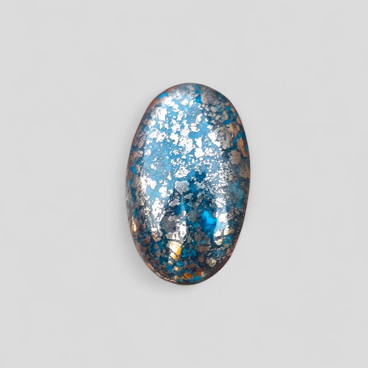 Natural Turquoise with Pyrite - Blue Matrix Turquoise - Shajri Feroza-41Ct