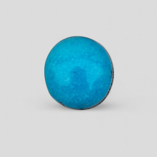 Natural Certified Turquoise - Blue Turquoise - 32.2ct- 20x19mm