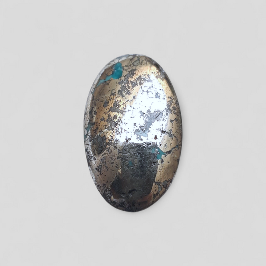 Natural Turquoise with Pyrite - Blue Matrix Turquoise - Shajri Feroza-38Ct