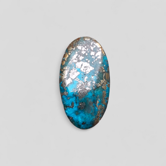 Natural Turquoise with Pyrite - Blue Matrix Turquoise - Shajri Feroza-25.3Ct