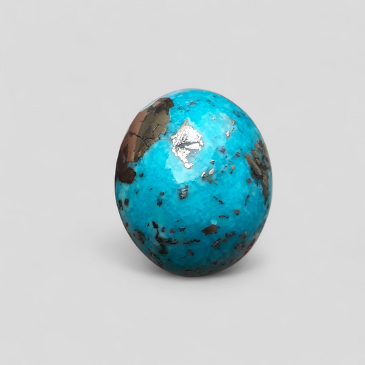 Natural Turquoise with Pyrite - Blue Matrix Turquoise - Shajri Feroza-38.2Ct