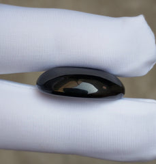 Natural Jaza Mushki Aqeeq from Yaman - black Carnelian Cabochon Yamani - 23 ct