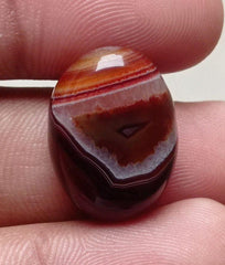 Fortified Agate Cabochon - Sulaimani Aqeeq - 22x17mm
