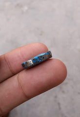 13.4ct Natural Turquoise, Blue Matrix Turquoise, Shajri Feroza, - 20x10mm
