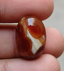 Fortified Agate Cabochon - Sulaimani Aqeeq - 23x15mm