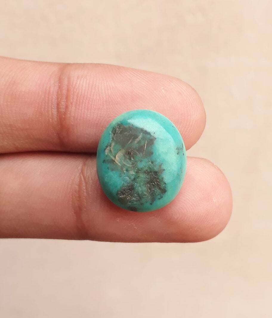Натуральная сертифицированная бирюза - Голубая бирюза Feroza-15ct-17x15mm Натуральная сертифицированная бирюза - Голубая бирюза Feroza-15ct-17x15mm