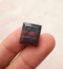 Натуральный кровяной камень высокого качества 16,4 карата — гелиотроп — размер — 17 x 15 мм