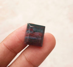 Натуральный кровяной камень высокого качества 16,4 карата — гелиотроп — размер — 17 x 15 мм