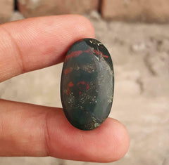 Натуральный кровяной камень высокого качества 29,15 карата — гелиотроп — размер — 24,6X17,3 мм