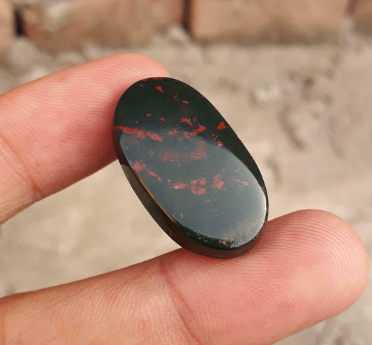 29.15ct Natural High Quality Blood Stone - Heliotrope - Dimension -24.6X17.3mm