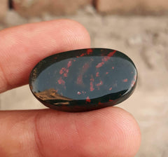 Натуральный кровяной камень высокого качества 29,15 карата — гелиотроп — размер — 24,6X17,3 мм