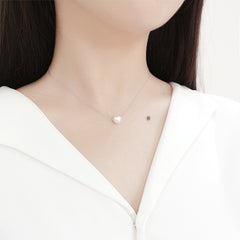 Жемчужное ожерелье Promise с круглой ракушкой - Серебряное жемчужное ожерелье с палладиевым покрытием для женщин - Идеальное жемчужное ожерелье с подарочной упаковкой