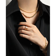 Асимметричное овальное ожерелье из натурального жемчуга в форме капли — позолоченное серебряное жемчужное ожерелье — идеальное жемчужное ожерелье с подарочной упаковкой