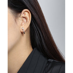 Женские серьги с круглым жемчугом в форме S - позолоченные серебряные серьги с жемчугом для женщин - идеальные жемчужные серьги с подарочной упаковкой