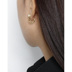 Женские серьги с круглым жемчугом в форме S - позолоченные серебряные серьги с жемчугом для женщин - идеальные жемчужные серьги с подарочной упаковкой