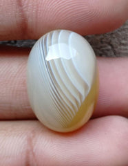 Shadow Agate Cabochon - Sulaimani Aqeeq - 25x18mm