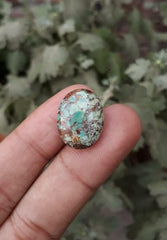 Натуральная бирюза, зеленая матричная бирюза - 19x14,7 мм