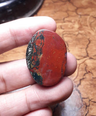 43.6ct Natural Blood Stone for Pendant and Another Jewelry Design, Dimension-32.7x23.8mm