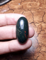 Натуральный кровяной камень высокого качества 46,1 карата — гелиотроп — размер 33,2x16,2 мм