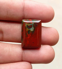 Кровавый камень императорского качества 36,5 карата - гелиотроп - Хаджр-уль-Дам - 25x17 мм