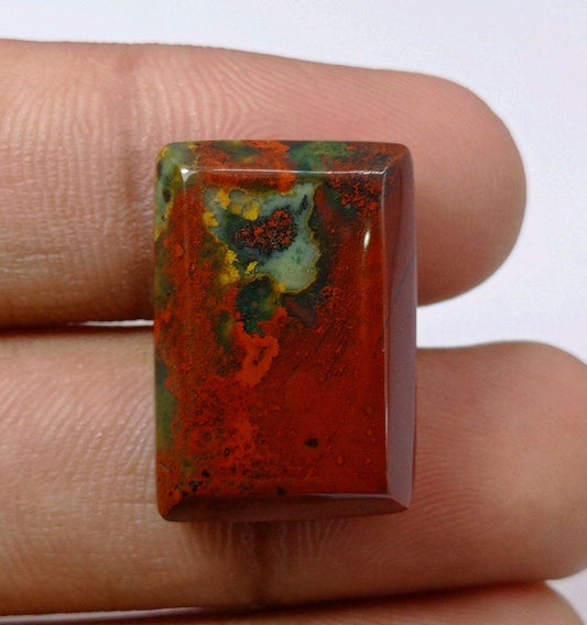 36.5ct Imperial Quality Blood Stone - Heliotrope - Hajr-ul-Dam-25x17mm