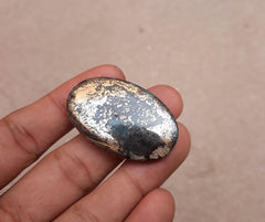 Натуральная бирюза с пиритом - Голубая матричная бирюза - Shajri Feroza-110 Ct-42x27mm