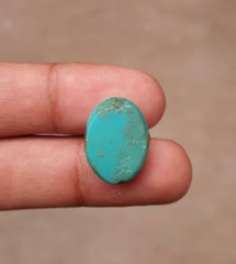 12ct Natural Certified Turquoise - Blue Turquoise - 12ct-19x14mm