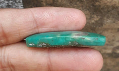 Бирюза Моренси 43 карата — натуральная зеленая матричная бирюза — Шаджри Фероза — Размер — 41x22 мм