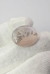 Натуральный дендритный агат 15,1 карата - Шаджри Акик - Размер - 21x17 мм