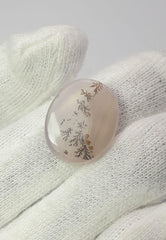 Натуральный дендритный агат 15,1 карата - Шаджри Акик - Размер - 21x17 мм