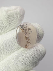 Натуральный дендритный агат 15,1 карата - Шаджри Акик - Размер - 21x17 мм