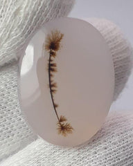 19,1-каратный натуральный дендритный агат — Шаджри Акик — размер 24x18 мм