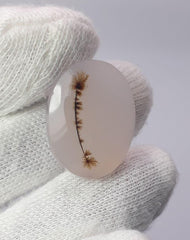 19,1-каратный натуральный дендритный агат — Шаджри Акик — размер 24x18 мм