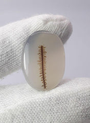 Натуральный дендритный агат 22,1 карата - Шаджри Акик - Размер - 26x18 мм