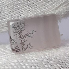 Натуральный дендритный агат 7,1 карата — Шаджри Акик — Размер — 14x9 мм