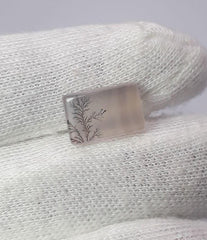 Натуральный дендритный агат 7,1 карата — Шаджри Акик — Размер — 14x9 мм