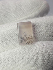 Натуральный дендритный агат 7,1 карата — Шаджри Акик — Размер — 14x9 мм