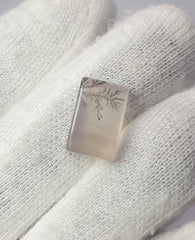 Натуральный дендритный агат 7,1 карата — Шаджри Акик — Размер — 14x9 мм