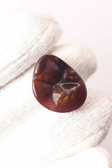17ct Unique Purple Mexican Fire Agate, Rare Fire Agate, Fire Agate cabochon - Rare Gemstone than Diamonds, Dimensions 20 x 15.5 mm