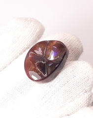 17ct Unique Purple Mexican Fire Agate, Rare Fire Agate, Fire Agate cabochon - Rare Gemstone than Diamonds, Dimensions 20 x 15.5 mm