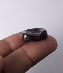 Фиолетовый огненный агат 23,8 карата, редкий огненный агат — полированный огненный агат, размеры 23 x 17 мм