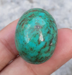 Натуральная бирюза 50,7 карата, зеленая матричная бирюза, Шаджри Фероза, настоящий камень Фирозы — 28x20 мм