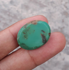 Натуральная бирюза 23 карата, зеленая матричная бирюза, овальная форма, настоящий камень Фероза, размеры - 24x19 мм