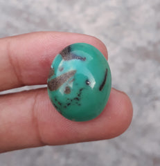 Натуральная бирюза 27,1 карата, зеленая матричная бирюза, овальная форма, настоящий камень Фероза, размеры — 22x18x9 мм