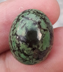 Натуральная бирюза 18 карат, зеленая матричная бирюза, Шаджри Фероза, настоящий камень Фирозы-20x16 мм