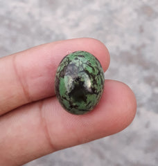 Натуральная бирюза 18 карат, зеленая матричная бирюза, Шаджри Фероза, настоящий камень Фирозы-20x16 мм